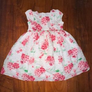 Laura Ashley Toddler Girl Pink Floral Sleeveless Party Dress Size 2T